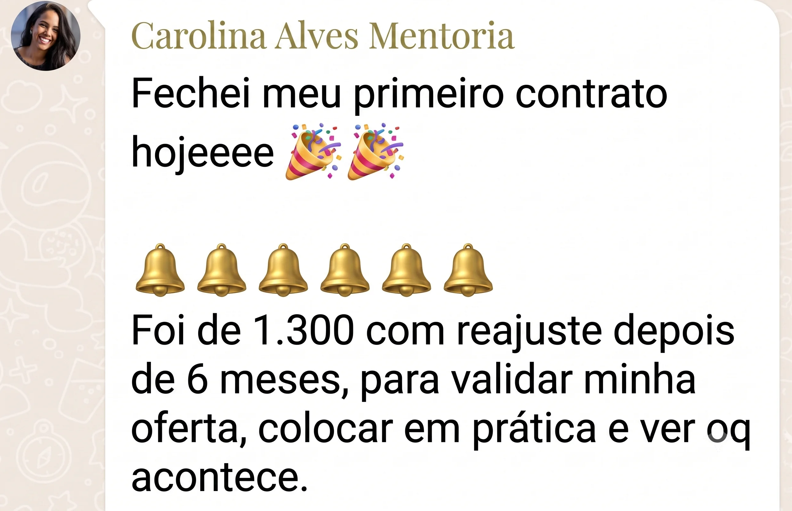 Depoimento de aluno do NIV