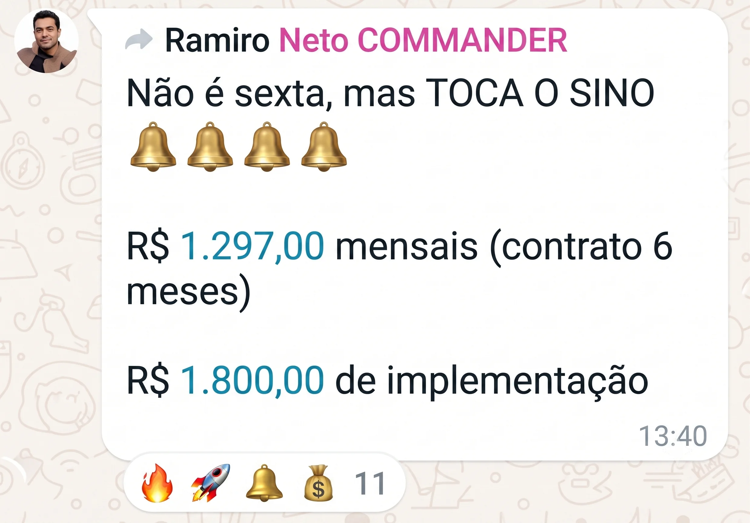 Depoimento de aluno do NIV