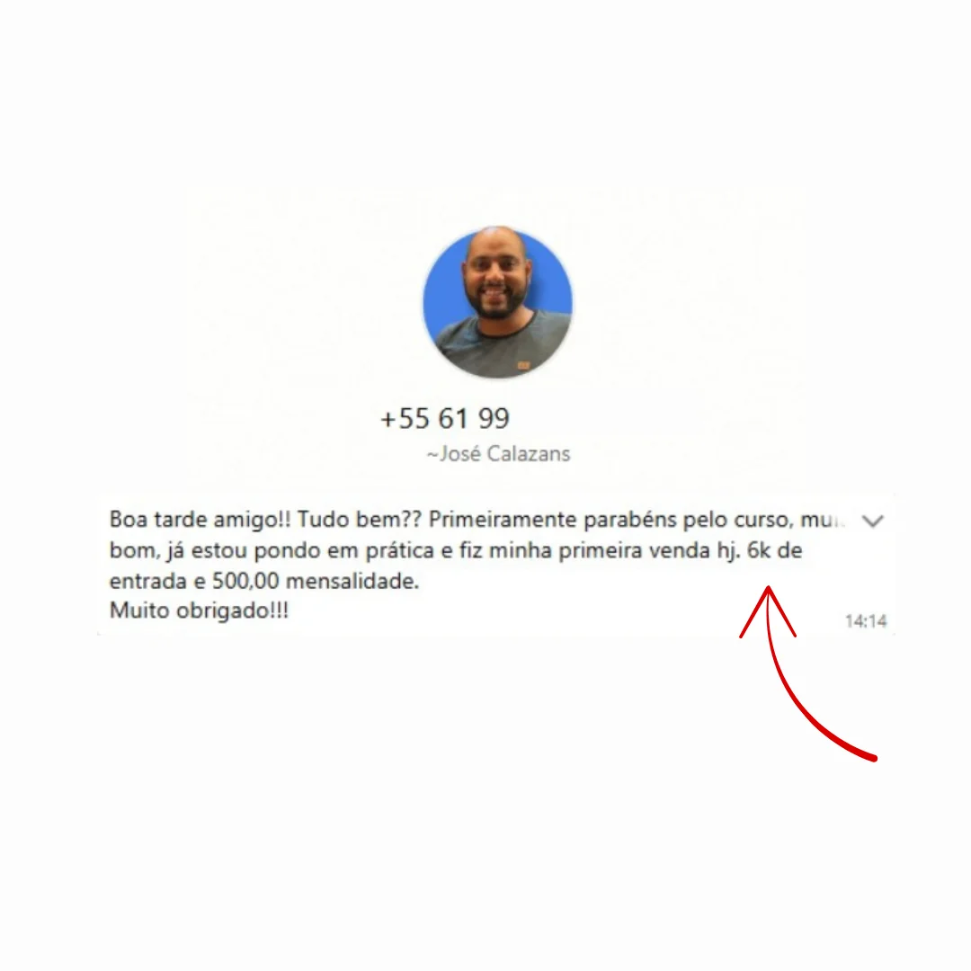 Depoimento de aluno do NIV